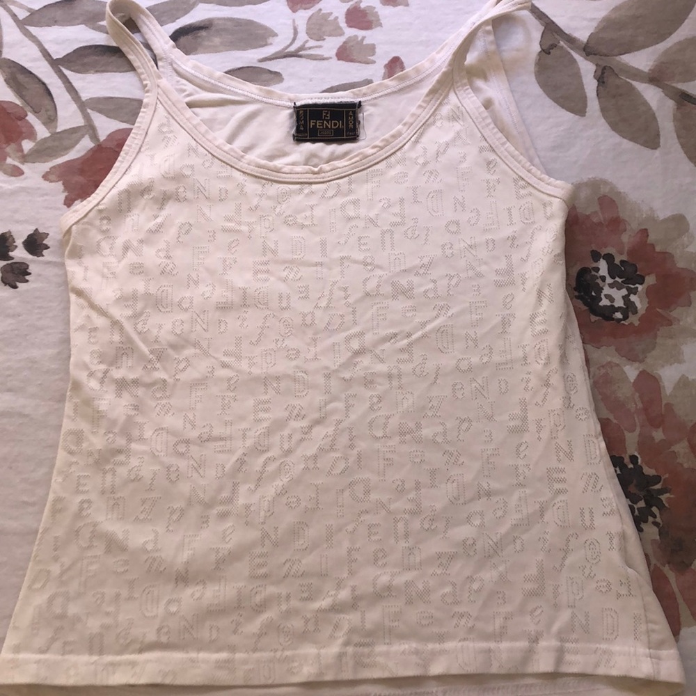Stretch cotton tank cream color great condition vintage and amazing condition